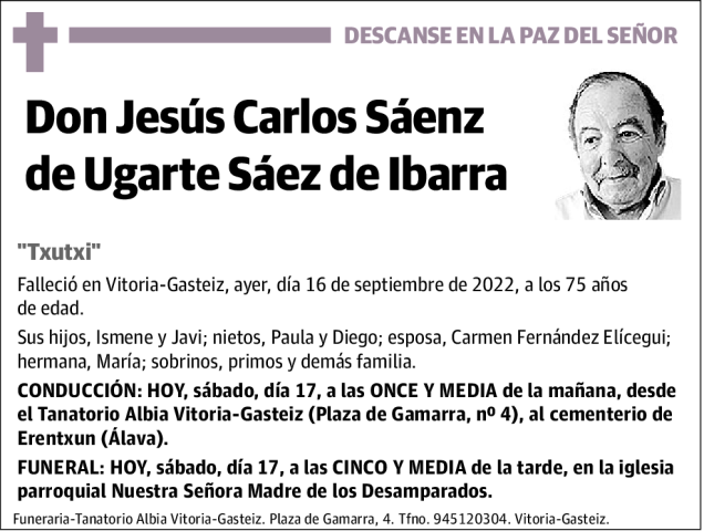 Jesús  Carlos  Sáenz  De  Ugarte  Sáez  De  Ibarra