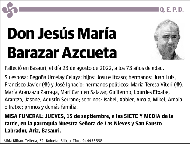 Jesús María Barazar Azcueta