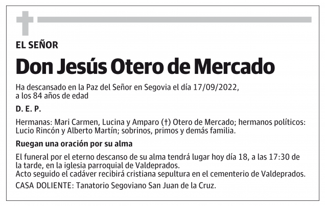 Jesús Otero de Mercado