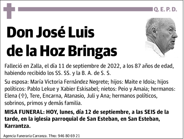 Jose Luis de La Hoz Bringas