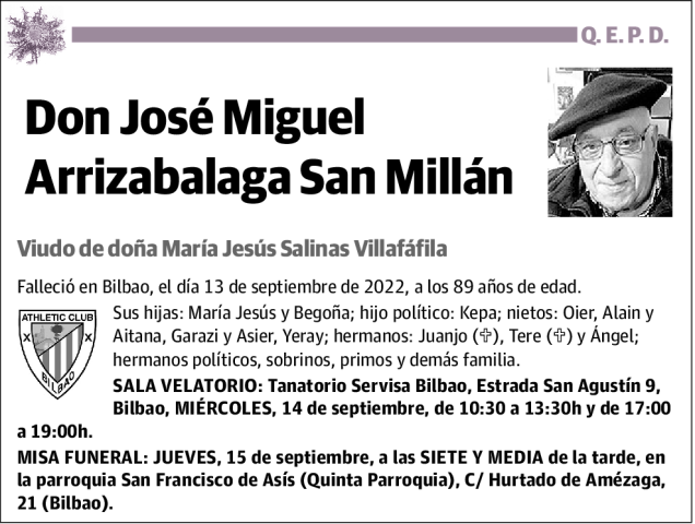 José Miguel Arrizabalaga San Millán