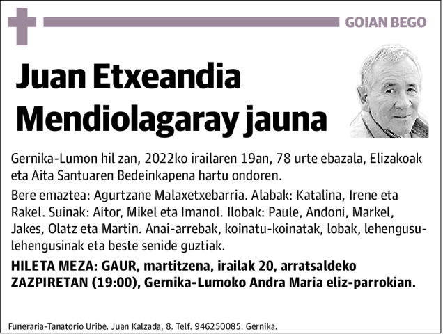 Juan Etxeandia Mendiolagaray