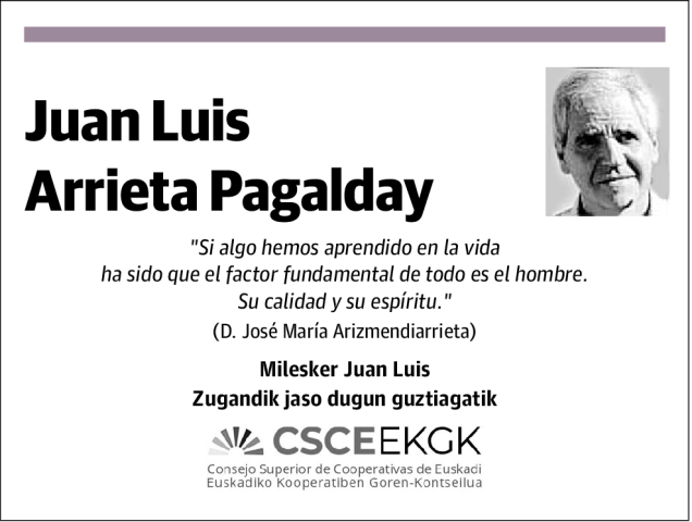 Juan  Luis  Arrieta  Pagalday