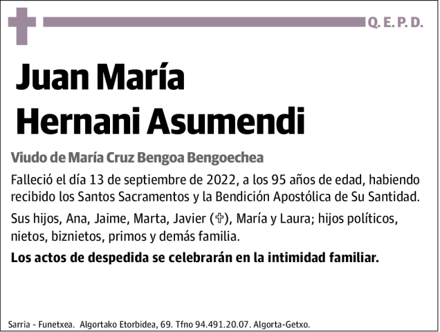 Juan María Hernani Asumendi
