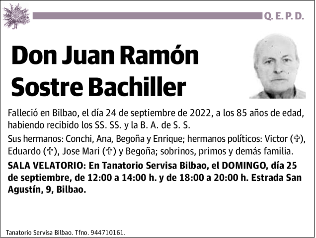 Juan Ramón Sostre Bachiller