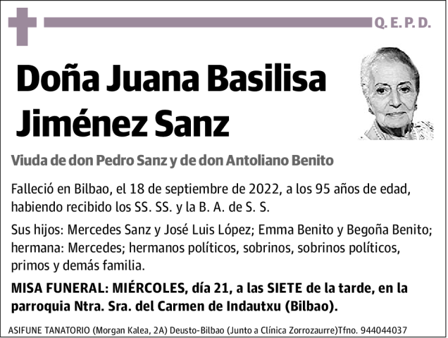 Juana Basilisa Jiménez Sanz