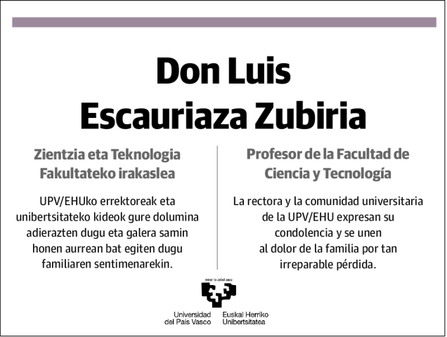 Luis Escuariaza Zubiria