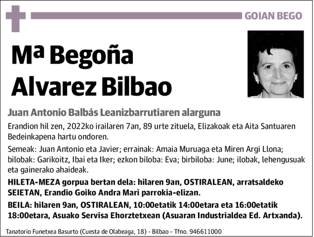 Mª Begoña Alvarez Bilbao
