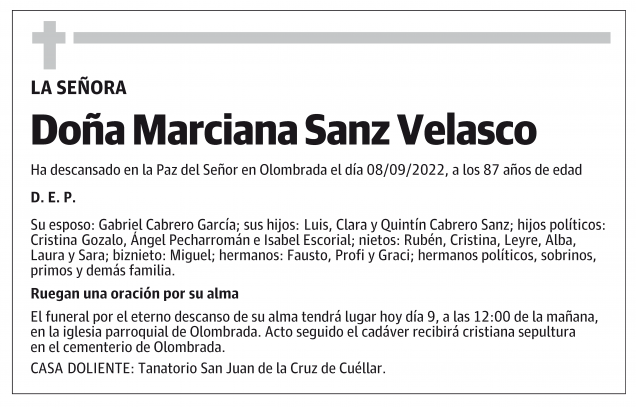 Marciana Sanz Velasco