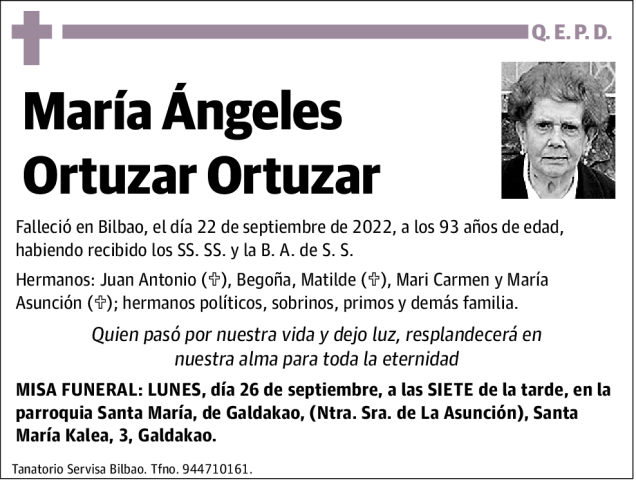 María Ángeles Ortuzar Ortuzar