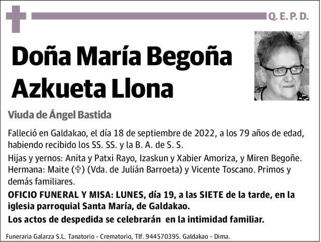 María Begoña Azkueta Llona