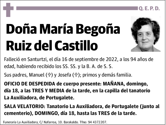 María Begoña Ruiz Del Castillo