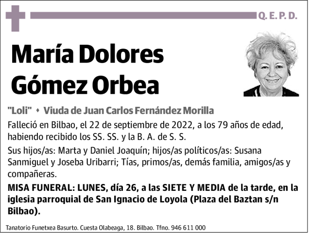 María Dolores Gómez Orbea