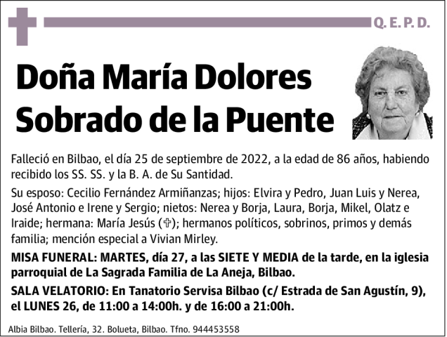 María  Dolores  Sobrado  de  la  Puente
