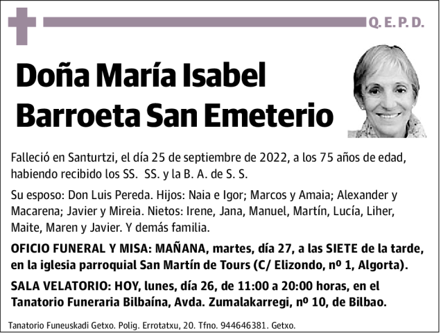 María Isabel Barroeta San Emeterio