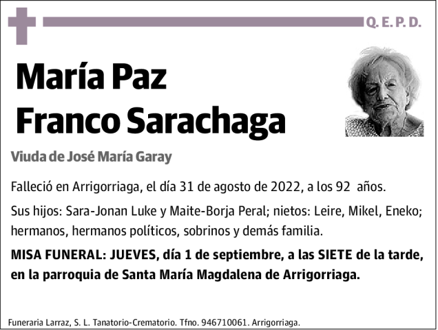 María Paz Franco Sarachaga