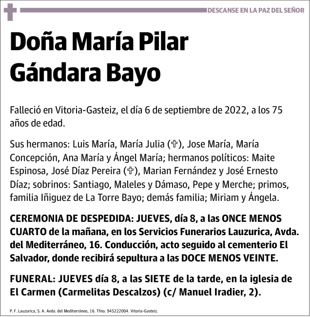 María  Pilar  Gándara  Bayo