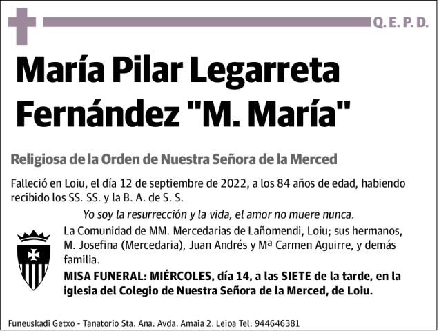 María Pilar Legarreta Fernández "M. María"