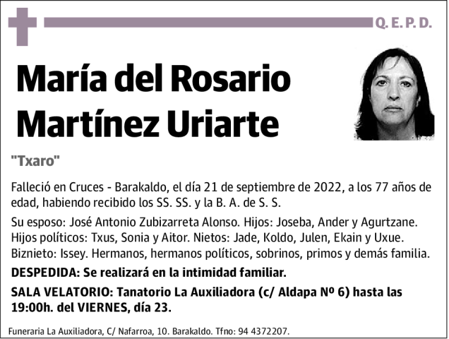 María del Rosario Martínez Uriarte