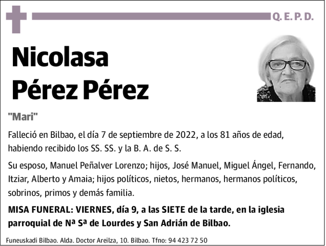 Nicolasa Pérez Pérez
