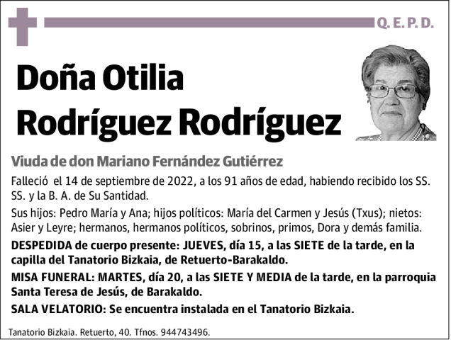 Otilia Rodríguez Rodríguez