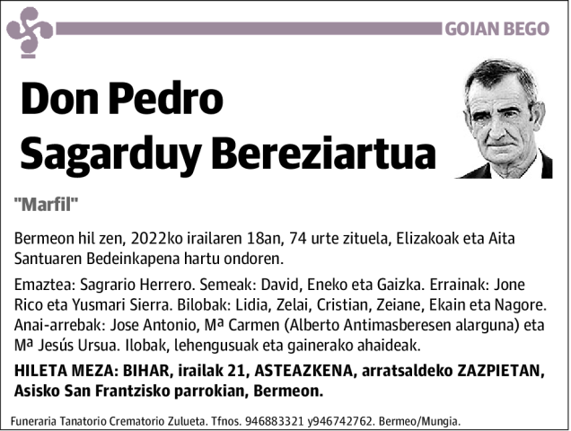 Pedro Sagarduy Bereziartua