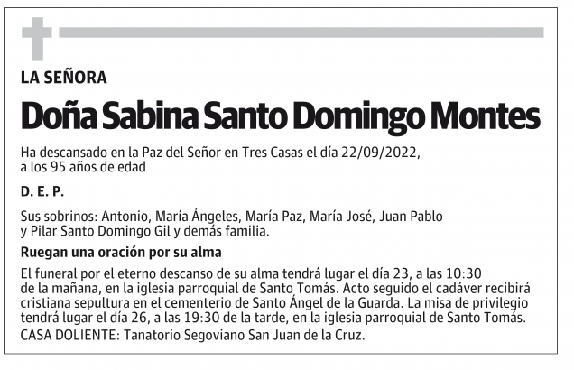 Sabina Santo Domingo Montes