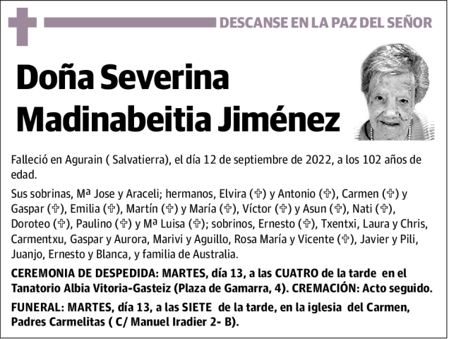 Severina  Madinabeitia  Jiménez