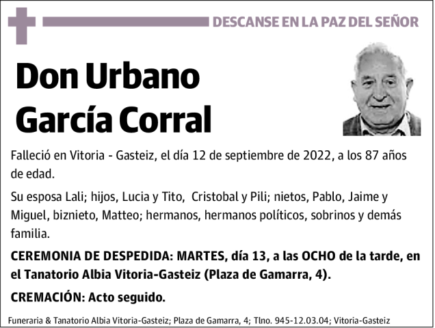 Urbano  García  Corral
