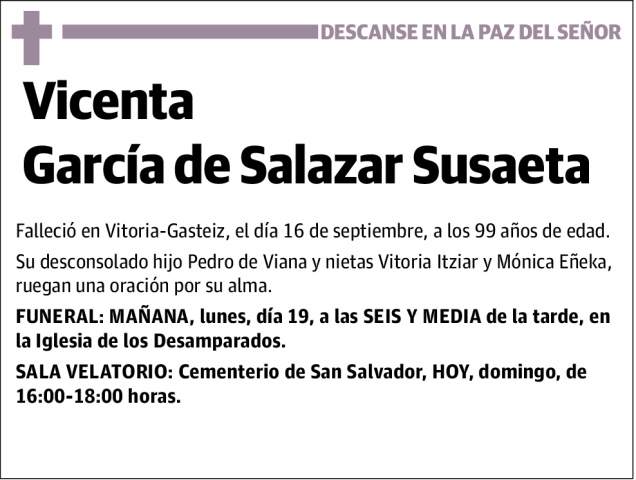 Vicenta  Garcia  De  Salazar  Susaeta